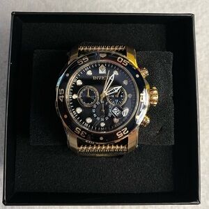 Invicta Pro Diver Atlas Men’s Watch-48mm MOD-47238 Black & Gold (NWT)